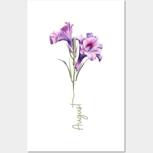 Gladiolus - Birth Month Flower for August Posters and Art